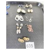 GROUP OF EARRINGS HOOPS DROP SEE PHOTO