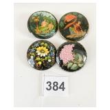 RUSSIAN FOLK ART HAND PAINTED LACQUERED PINS