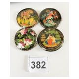 RUSSIAN FOLK ART HAND PAINTED LACQUERED PINS