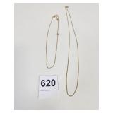 14K GOLD CHAIN 20" CHAIN WITH KNOTS MEASURES 13"