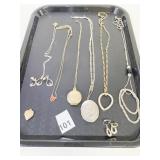 SILVER TONE PENDANT NECKLACE EARRING SET SINGLE