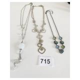 NECKLACES LIA SOPHIA SILVER TONE "CARLISLE" BLUE