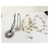 NECKLACE GROUP LIA SOPHIA ON WIRE GREEN AMBER