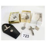RELIGIOUS PENDANT NECKLACES CRUCIFIX CROSSES