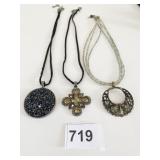 PENDANT NECKLACES LIA SOPHIA TRIPLE STRAND BEADED