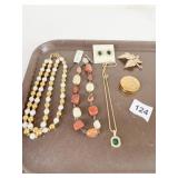 WHITE AND GOLD DOUBLE STRAND ANNE KLEIN II