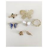 PIN GROUP BUTTERFLIES CIRCLE PIN ARROW TINY