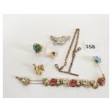 TIN SPACE PIN POKER CARD BRACELET ELEPHANT PIN