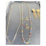SWAROVSKI CRYSTAL BEAD NECKLACE EARRING SET MONET