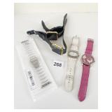 GROUP OF WRISTWATCHES DECREE WHITE SILICONE BAND