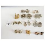 GROUP OF VINTAGE EARRINGS CLIP ONS SCREW BACKS