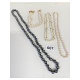 PEARLS MONET SINGLE STRAND DOUBLE STRAND CHOKER