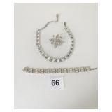 FENICHEL RHINESTONE 16" NECKLACE WEISS RHINESTONE