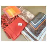 SCARF LOT SQUARE AND RECTANGLE NYLON CHIFFON RED
