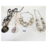 SEASHELL NECKLACES GLASS BEAD NECKLACE CIRCLE