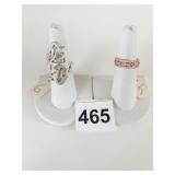 RINGS SILVER 925 OPEN FILIGREE DESIGN SIZE 6 ROSE