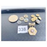 PITTSBURGH RAILWAY TOKENS PLASTERS PIN