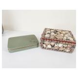 SMALL JEWELRY BOX BY FARRINGTON SEASHELL COVERED
