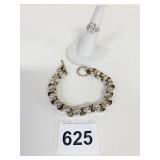 SILPADA HAMMERED SILVER BRACELET TOGGLE CLASP 925