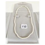PEARL NECKLACE 22" LONG 14K GOLD CLASP WOODWARD &