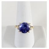 18K GOLD TANZANITE 3.51 CARAT TRANSPARENT,
