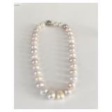 17" LONG STRAND OF MULTI-COLOR LARGE PEARLS