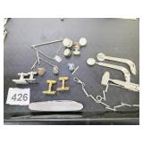 WATCH FOB CHAIN TIE BARS CUFF LINKS PEN KNIFE