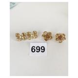 10K GOLD BOW EARRINGS 1.38G