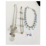NECKLACES LIA SOPHIA SILVER TONE NECKLACES BLUE