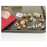 MENï¿½S CUFF LINKS SILVER TONE BEER STEINS SET W