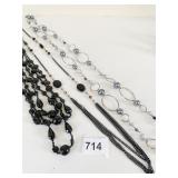 LIA SOPHIA NECKLACES BLACK "FOR THE BOYS" BEADED