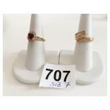 RINGS GOLD TONE SIZE 7 LIA SOPHIA TWIST UNBRANDED