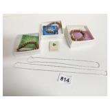 SILVER 925 CHAIN NECKLACE S 18" AND 22" THREE