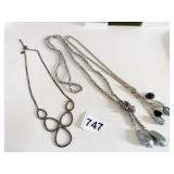 NECKLACE GROUP LIA SOPHIA OPEN LINK SILVER TONE