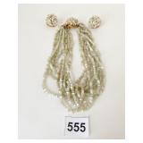 HOBE SHELL MULTI STRAND NECKLACE AND EARRINGS