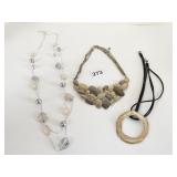 ALFANI STATEMENT NECKLACE FUSED TEXTURED OVAL