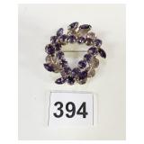 PURPLE RHINESTONE PIN KEYES