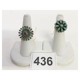 SQUASH BLOSSOM RINGS ONE SIZE 5 ONE SIZE 7