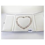 PEARL NECKLACE PINK WHITE GRAY UNBRANDED IN GRAY