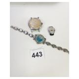 WRISTWATCH SILVER TONE PAKTER 1969 WATCH FACES