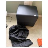 BLACK CUSHION SEAT/OTTOMAN