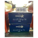 45 ACP 230 GR AMMO 100 ROUNDS