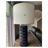 TWO MATCHING TABLE LAMPS W/ OFF WHITE SHADES