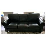 ABBYSON DEEP BROWN 3 CUSHION SOFA 85" L X 35" SEE