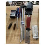 CLEANING ROD, SINGLE EDGE BLADES, SCREW DRIVERS