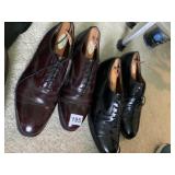 BURGUNDY AND BLACK SZ. 10 LACE SHOES