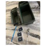 CCI ALUMINUM 9MM SHOT SHELLS AND 2 AMO CANS