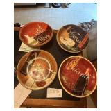 4 DECORATIVE BOWLS