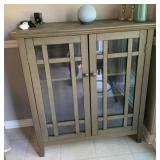 GRAY 2 DOOR CABINET 42" H X 17: D X 39" W DEEP