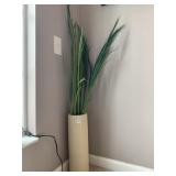 18-INCH-HIGH VASE WITH GREEN STICKS OVERALL